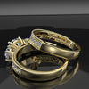 3 Stone 1.78ct Diamond Gold Bridal Set - 02US12B